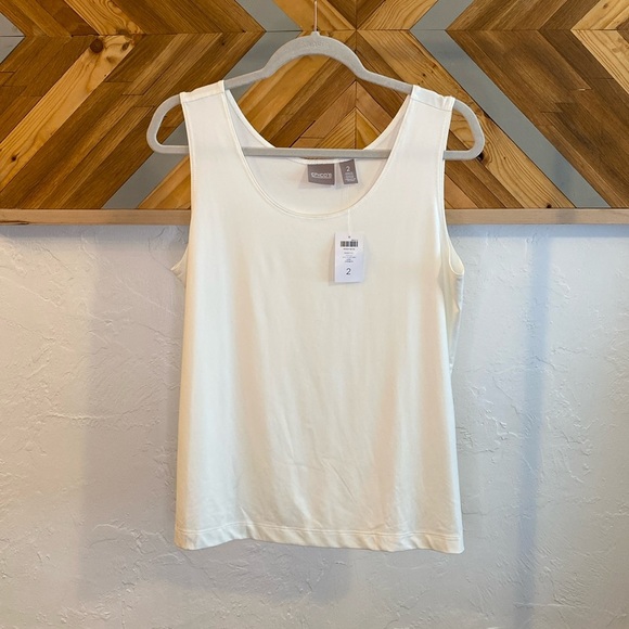 Chicos NWT Camisole Tank Top Size 2 L (Cream) - Picture 1 of 3